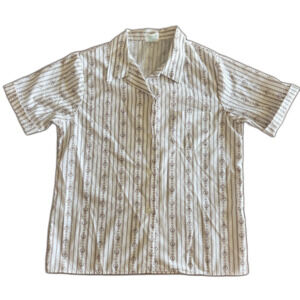 Vintage Girl Scouts Brownie Button-Up Blouse Girls' 10